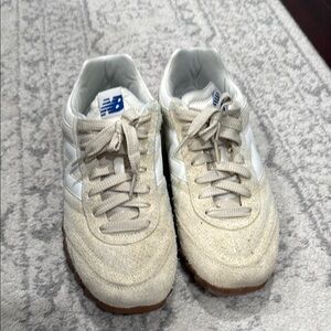 New Balance Cream and White Athletic Shoes